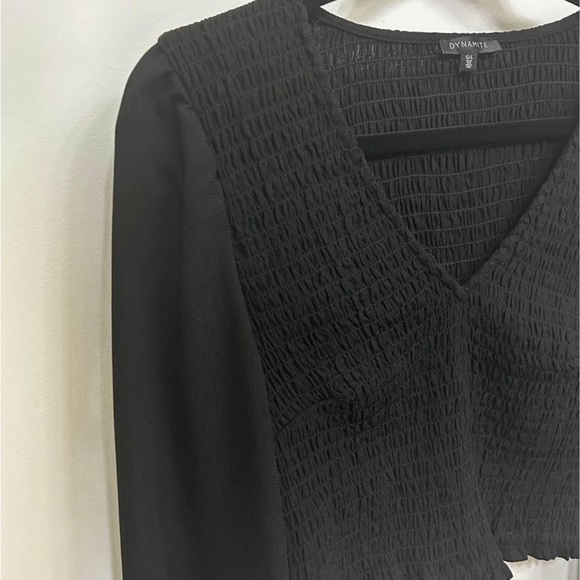 Dynamite long sleeved shirt with sheer arms - size large - Picture 2 of 3